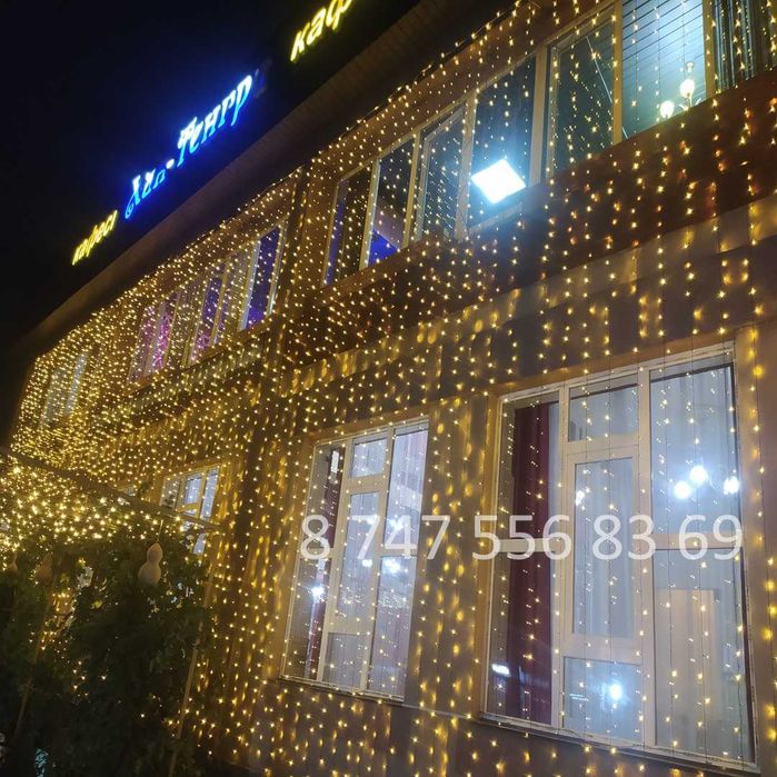 Новогоднее световое оформление ресторанов, кафе, гостиниц