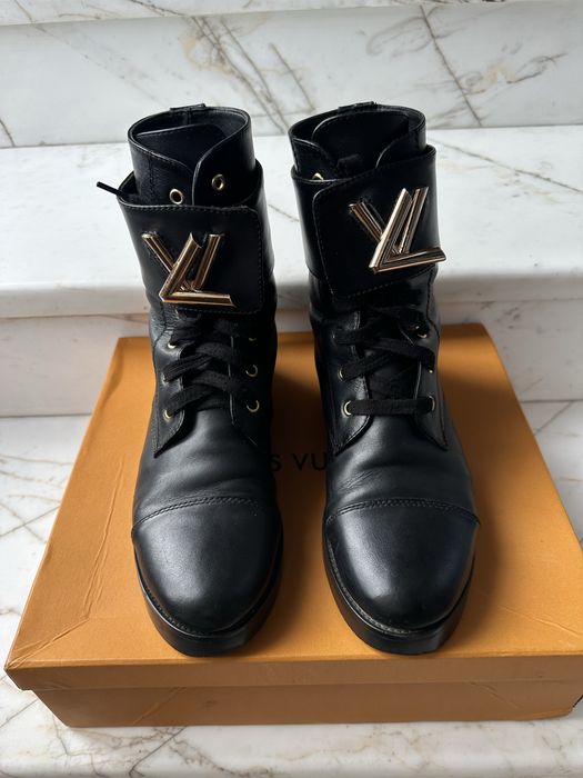 Дамски ботуши Louis vuitton естествена кожа 37 номер промо цена