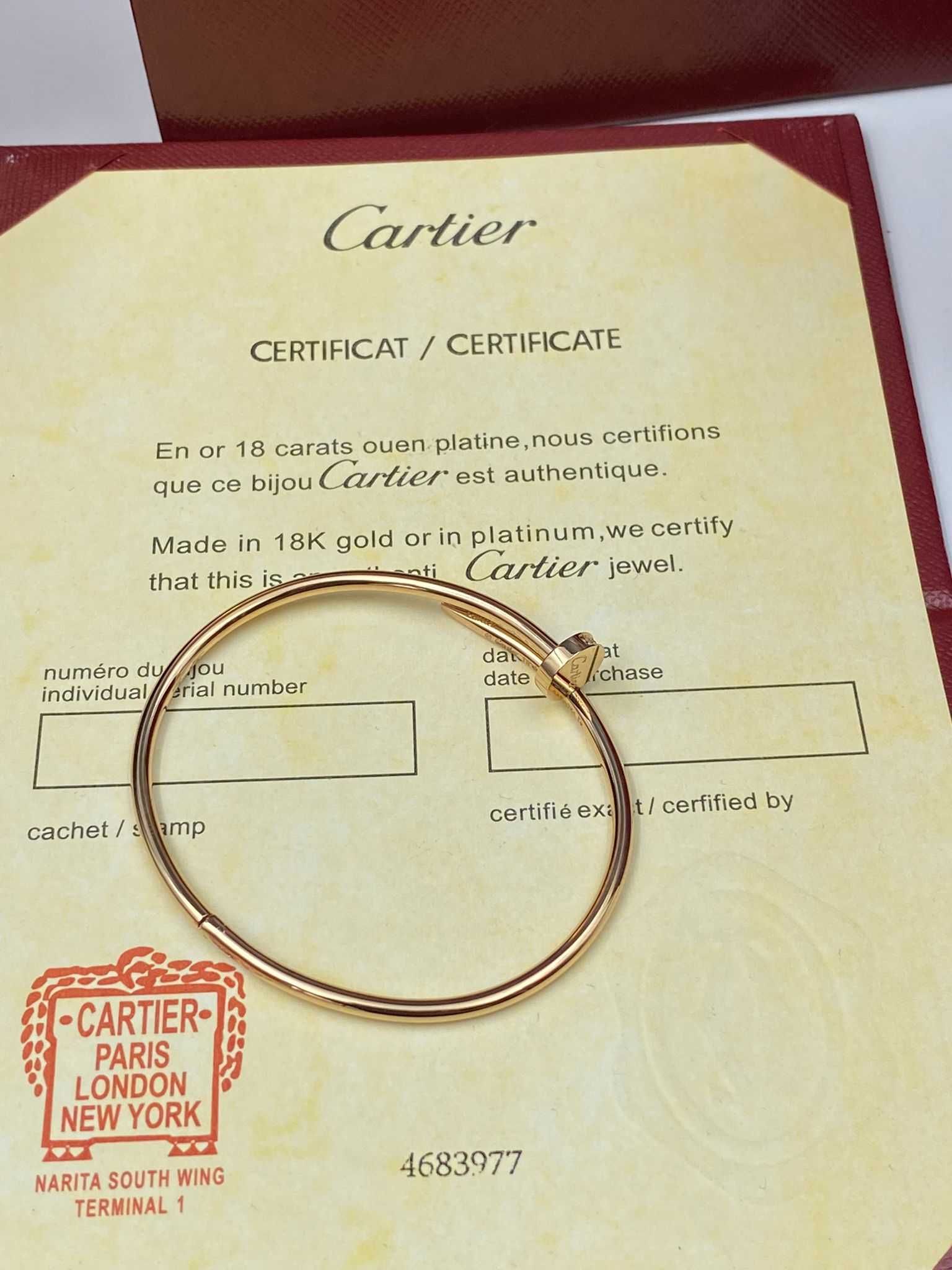 Cartier Juste un Clou Small Bracelet 16 Rose Gold 750 Diamonds