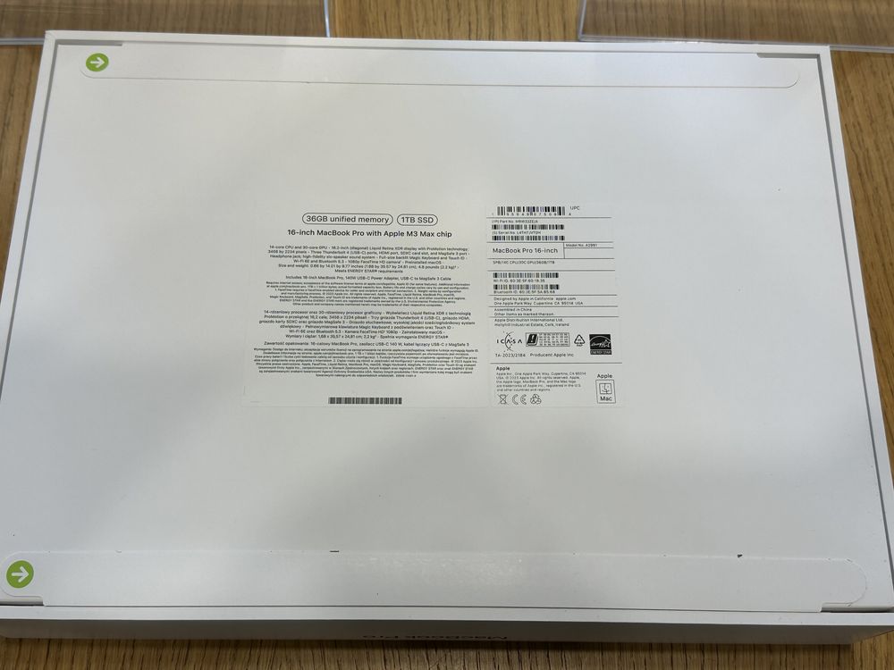 Нов MacBook Pro 16 M3 Max 14CPU 30GPU 36GB RAM 1TB SSD Гаранция