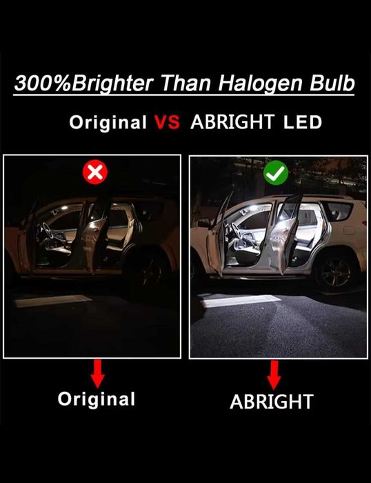 Set Becuri LED Interior VW Golf 6 Golf 7 Canbus Fara Eroare Alb Xenon