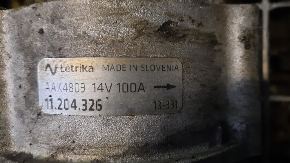 Алтернатор, Генератор  LEKRTIKA AAK 4809 14V 100A