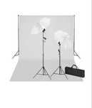 Kit studio foto, fundal alb, 600x300 cm si lumini