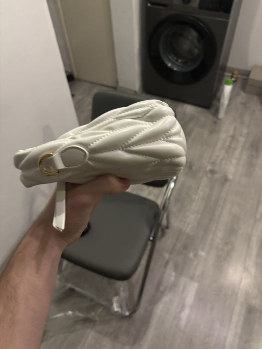 Geanta Miu Miu Mini Matelasse Alba