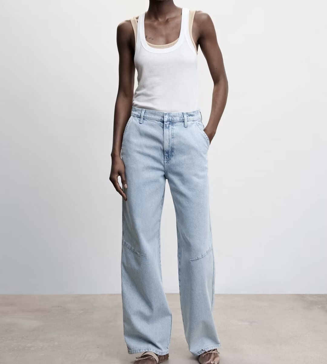 Blugi wide leg Mango