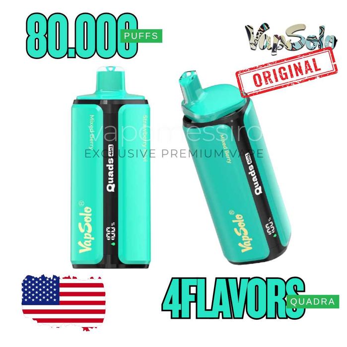 3 bucati Vapsolo Quads Vape 4 in 1 Superior 80.000 puffs !