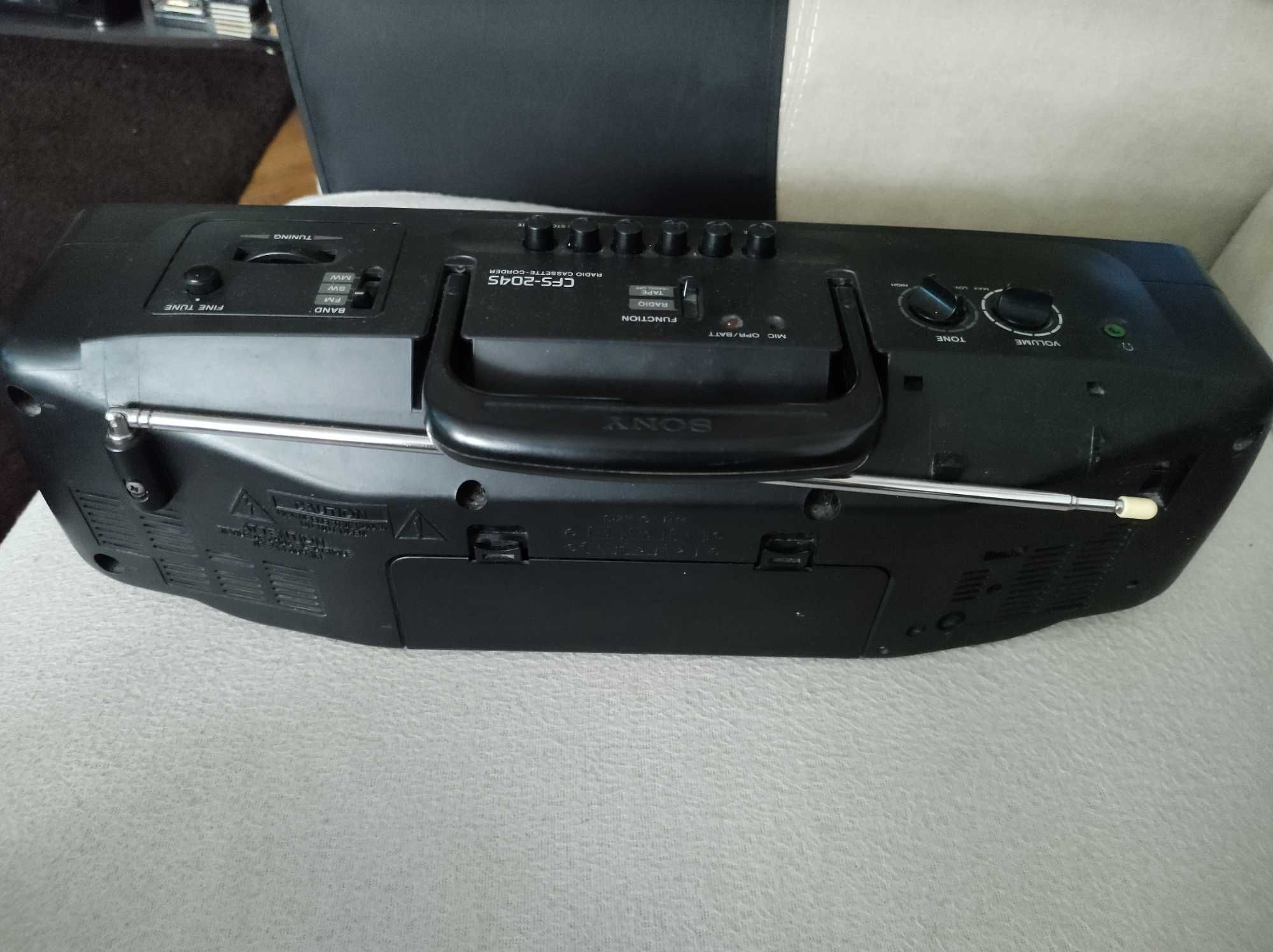 Radio casetofon Sony CFS-2o4S portabil, negru
