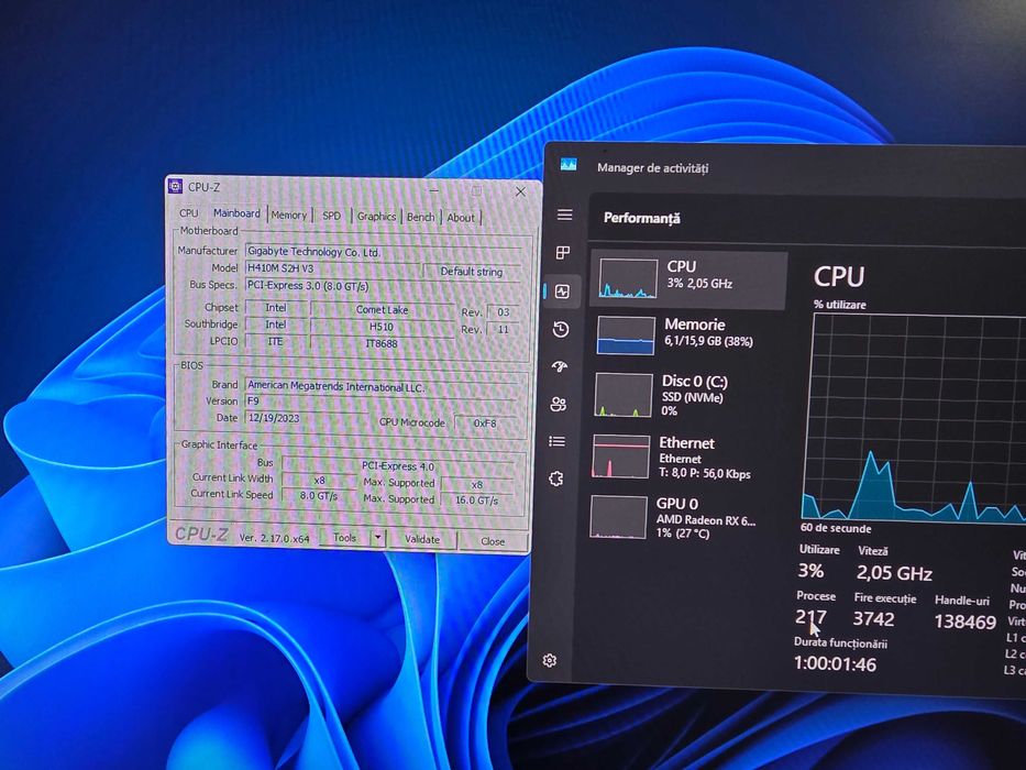 PC Gaming i5 10400F + RX 6600 XT | 16GB RAM, 1TB SSD, Răcire cu lichid