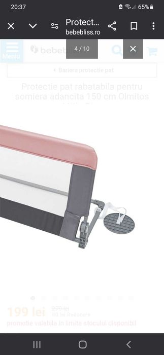 Protectie de pat pt copil rabatabila NOU