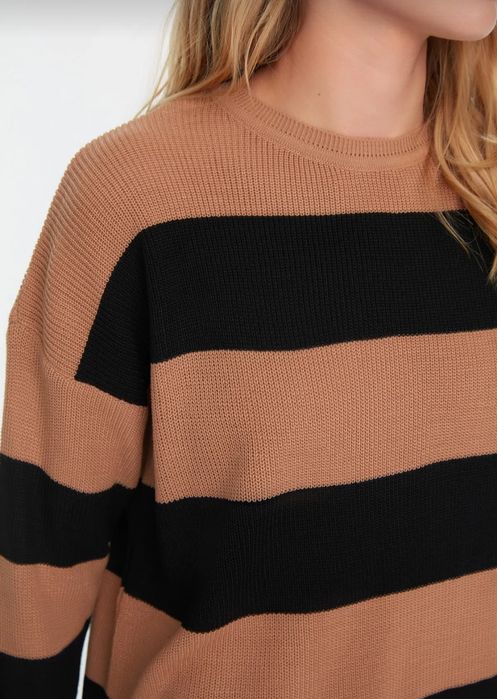 Pulover tricotat lung,nou cu etichetă