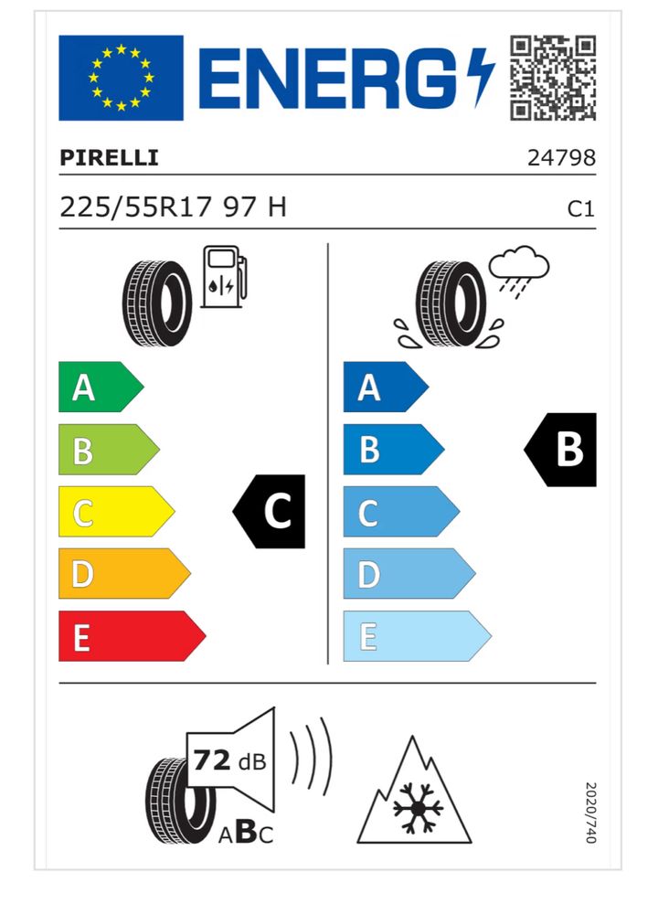 4бр. Pirelli Sottozero 3 225/55/17, 7мм, ДОТ 2018/2020
