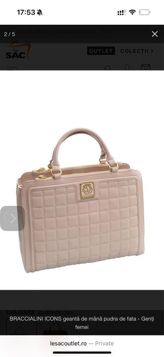 Geanta bracialini nude piele