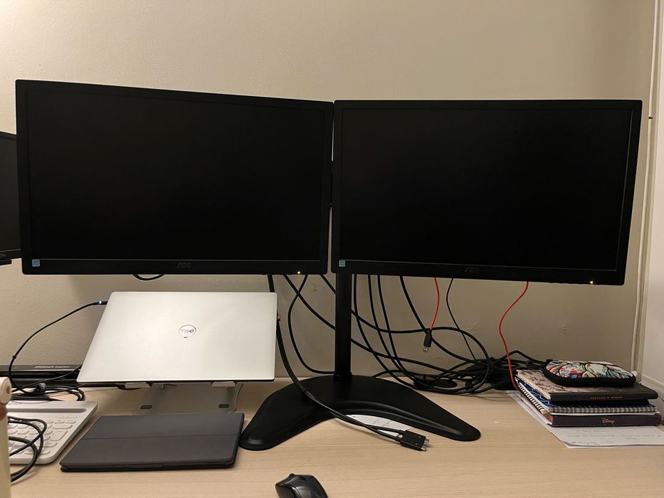 Stand cu 2 monitoare AOC E2260SWDAN, 21.5"
