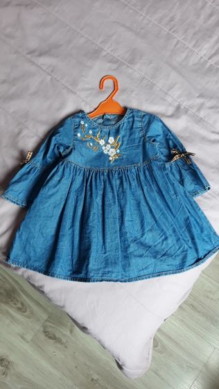 Дънкова бебешка рокля