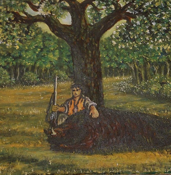 Ловец със ловния си трофей