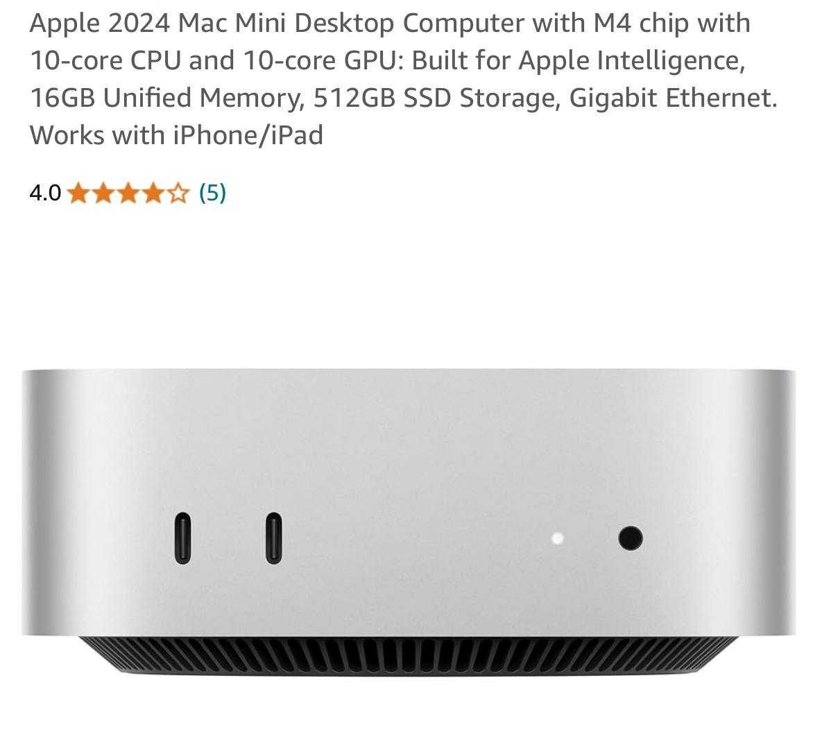 Apple Mac mini M4 pro 24gb 512 gb