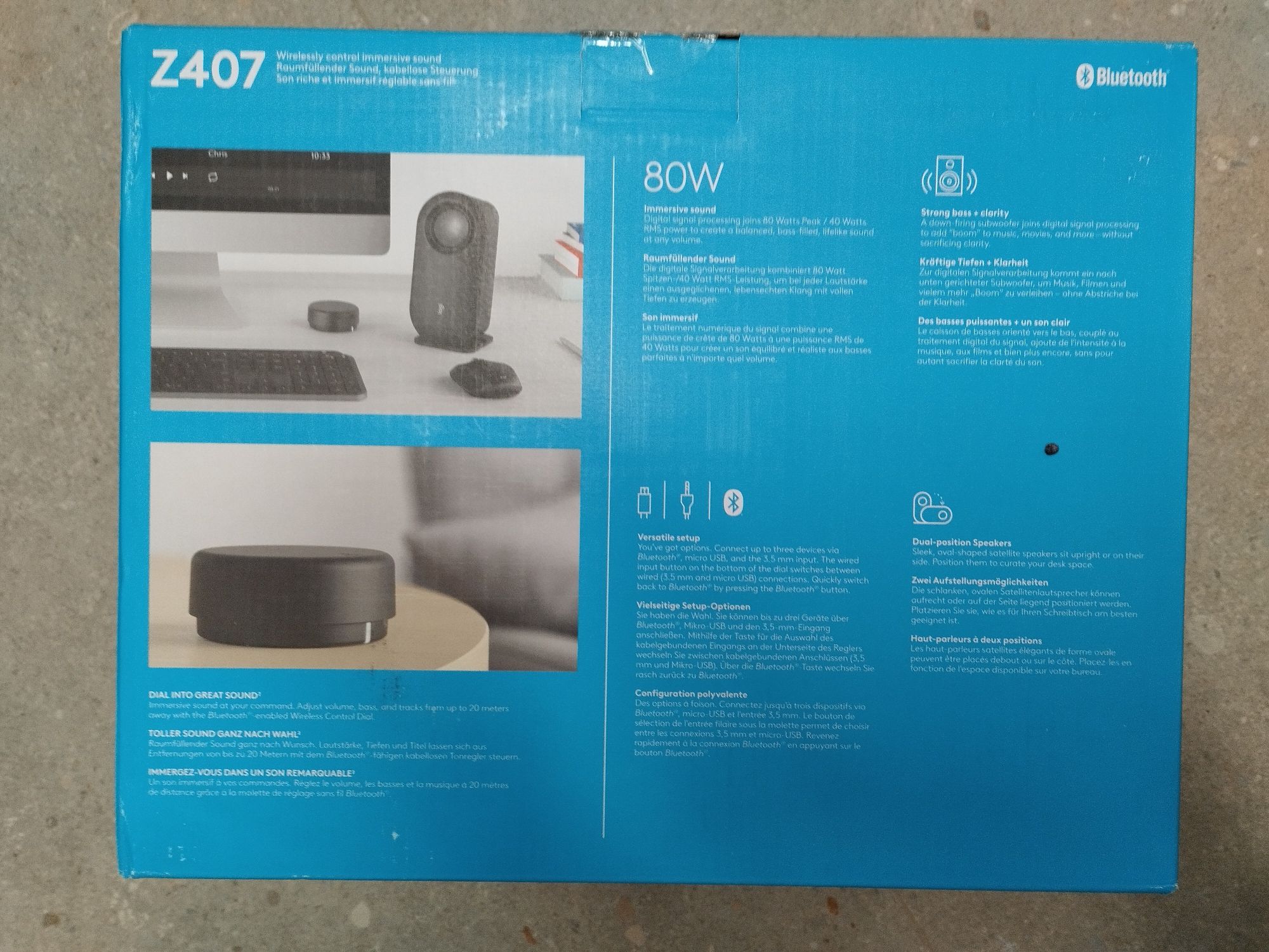 Sistem Audio SIGILAT, Boxe Logitech Z407, 2.1, 80W