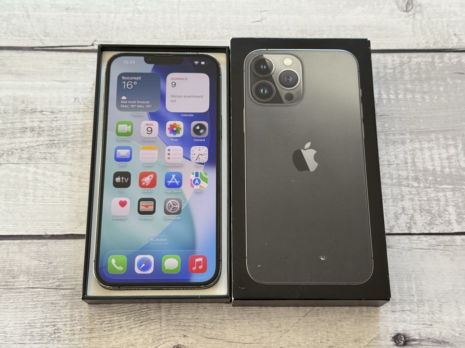 iPhone 13 Pro Max, 512GB stocare, Graphite, Full box, Oferta