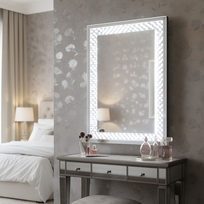 Луксозно LED огледало с кристали
Размер: 80x120 см;
Основен