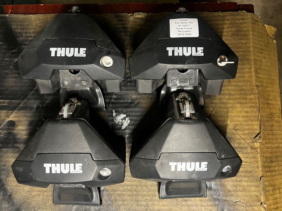 4 perechi Thule Evo Clamp 7105 picioare de prindere
