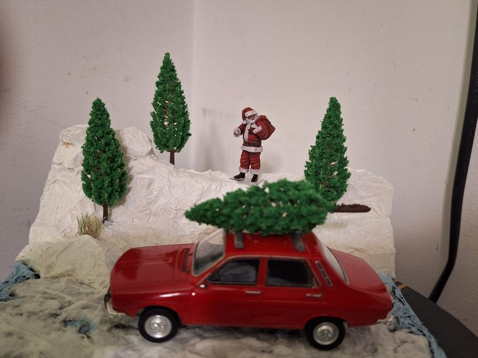 Diorama peisaj de iarna cu macheta inclusa