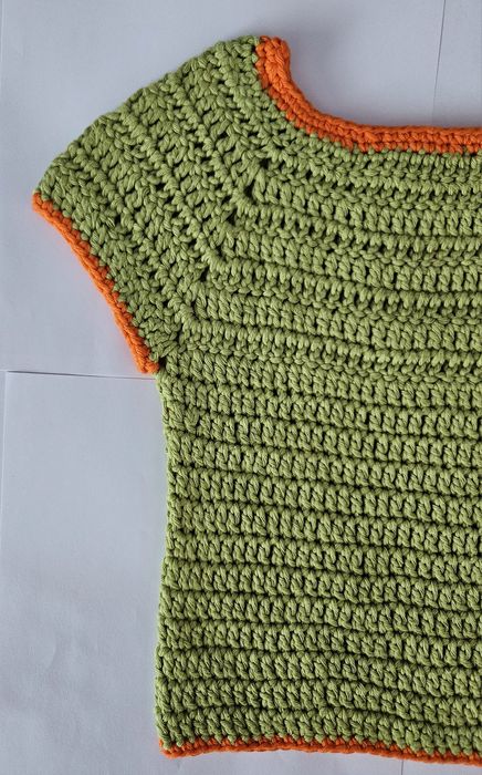Tricou crosetat Bebe 12/18 luni (bumbac 100%)