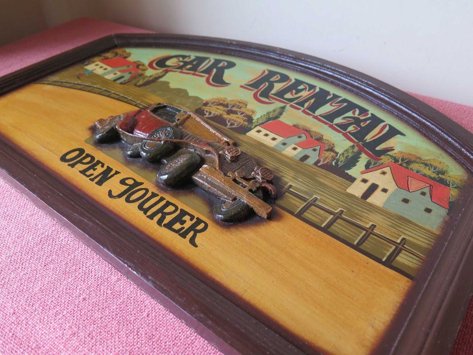 Стара табела , релефно пано
картина Car Rental