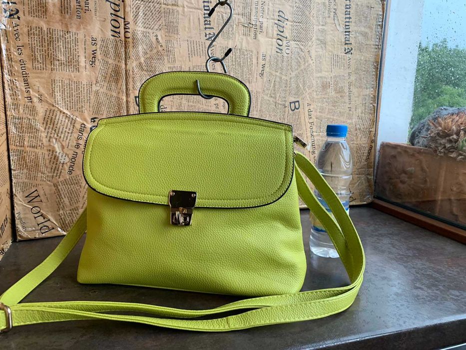 дамска чанта,кожена раница Нова!