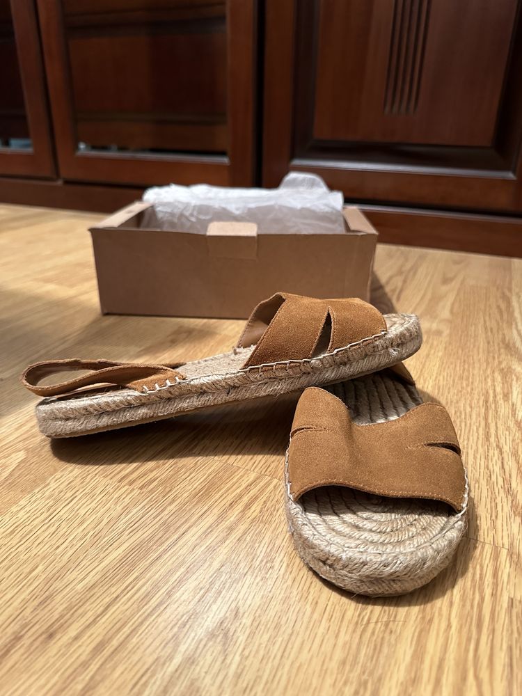 Espadrile piele Mango