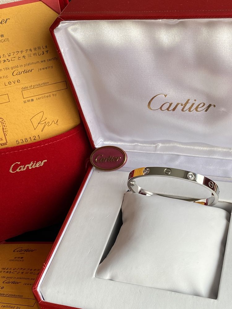 Brățară Cartier LOVE 16 Aur Alb 18K Diamond