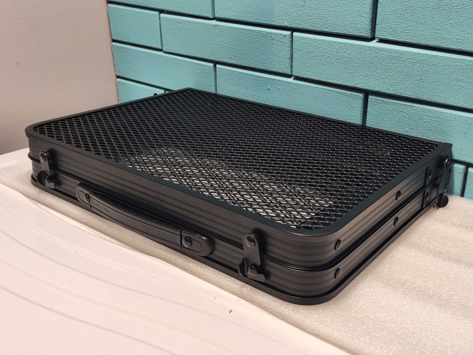 MSDADA сгъваема алуминиева маса за къмпинг 60x40 см черна