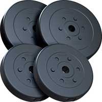 Set discuri 30 kg, 2 x 10 kg, 2 x 5 kg, ciment, plastic