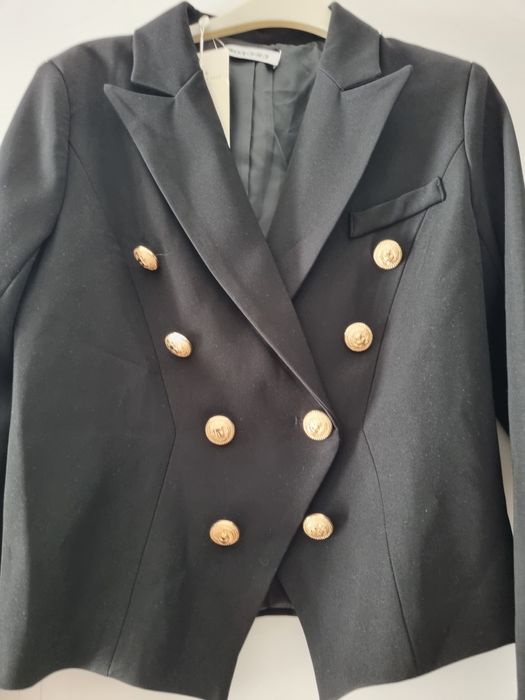 Sacou negru cu butoni
