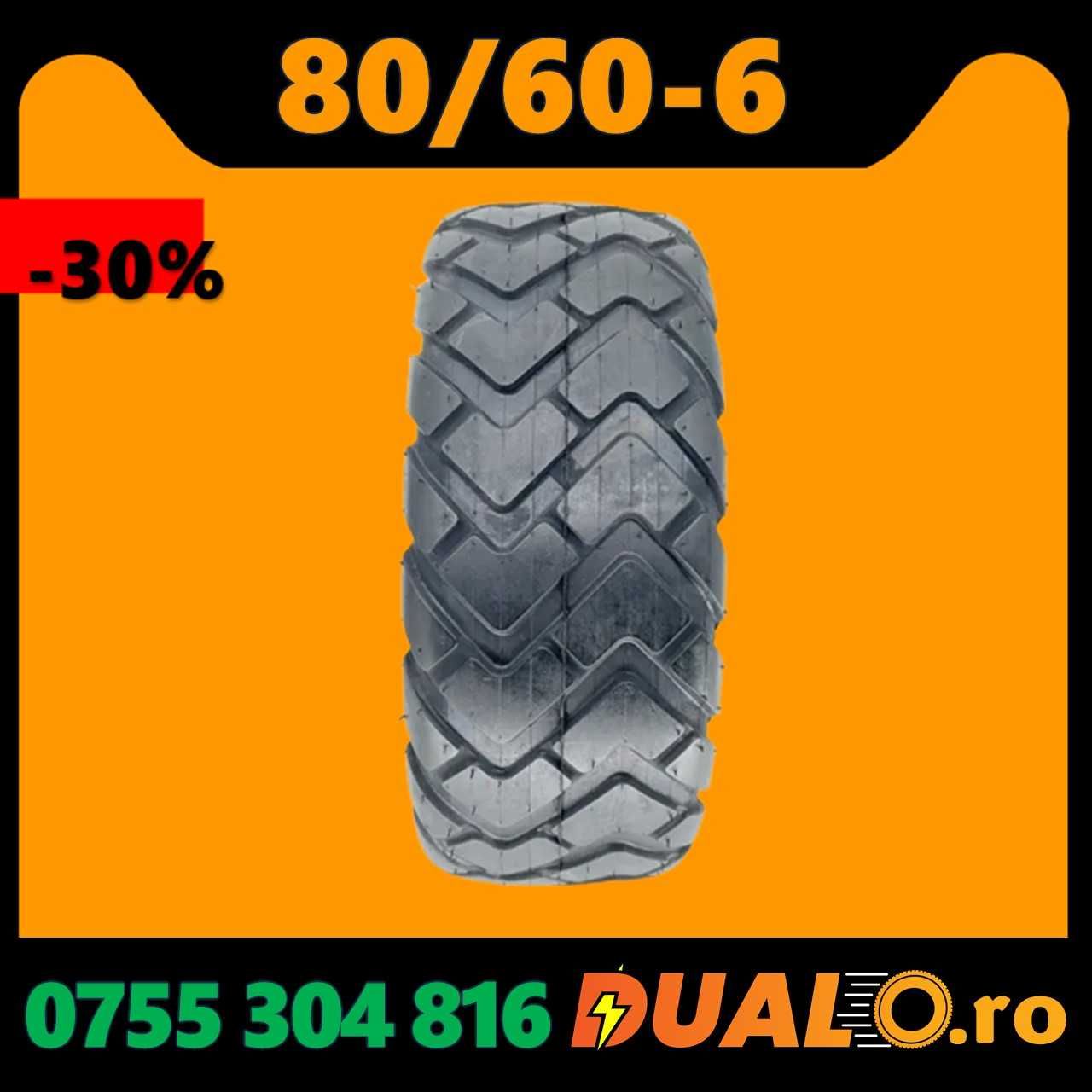 Anvelopa cauciuc tubeless TUOVT 80/60-6 trotinete electrice (Negru)