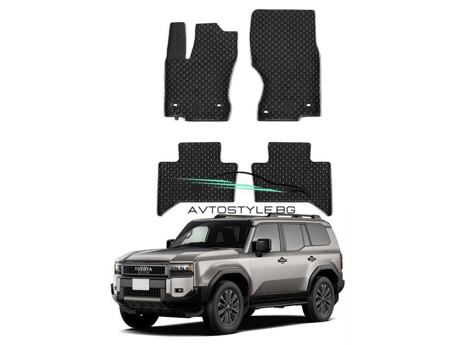 Гумени стелки за Toyota Land Cruiser J250 след 2024 г,. Gumarny Zubri