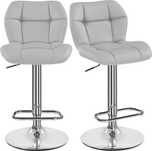 Set 2 scaune bar reglabile rotative piele PU |YT 614160 Light Gray2pcs