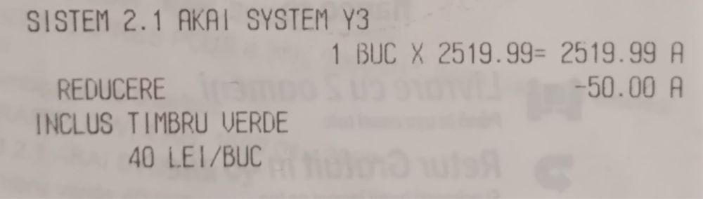 Vand System Boxe Akai Y3