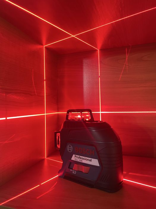 BOSCH GLL 3-80 nivela laser 360 grade lumina rosie NOU