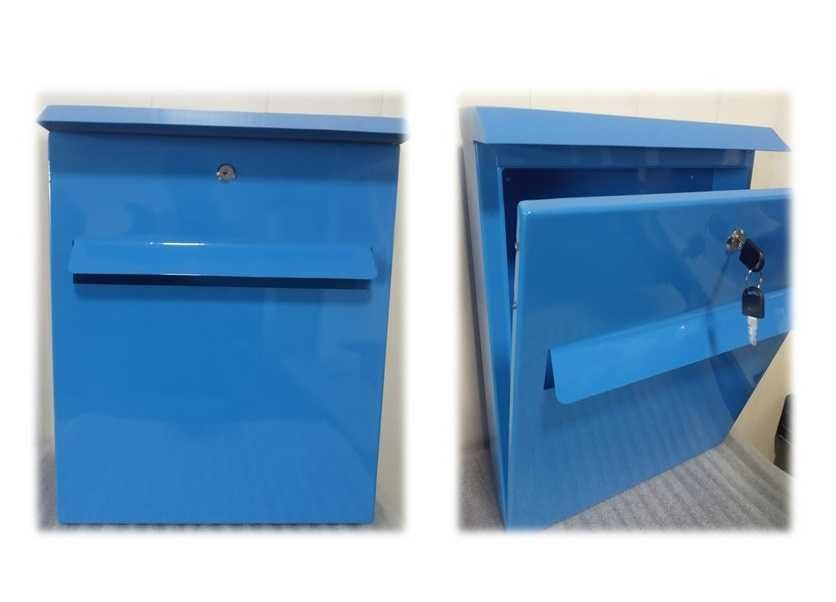 Почтовый ящик с замком, 500х400х100 мм, голубой