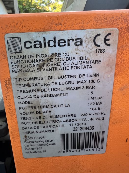 Centrala pe lemne Caldera 32kw