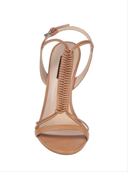 Sandale din piele naturala, culoare camel, marimea 39