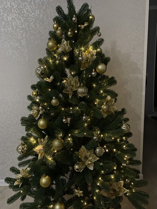 Ёлка новогодняя 150 см + украшения