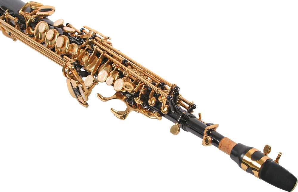 Saxofon Sopran NOU Karl Glaser Saxophone drept Si b Negru+Auriu