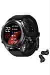 Smart Watch cu casti Bluetooth stereo 2 in 1 Negru