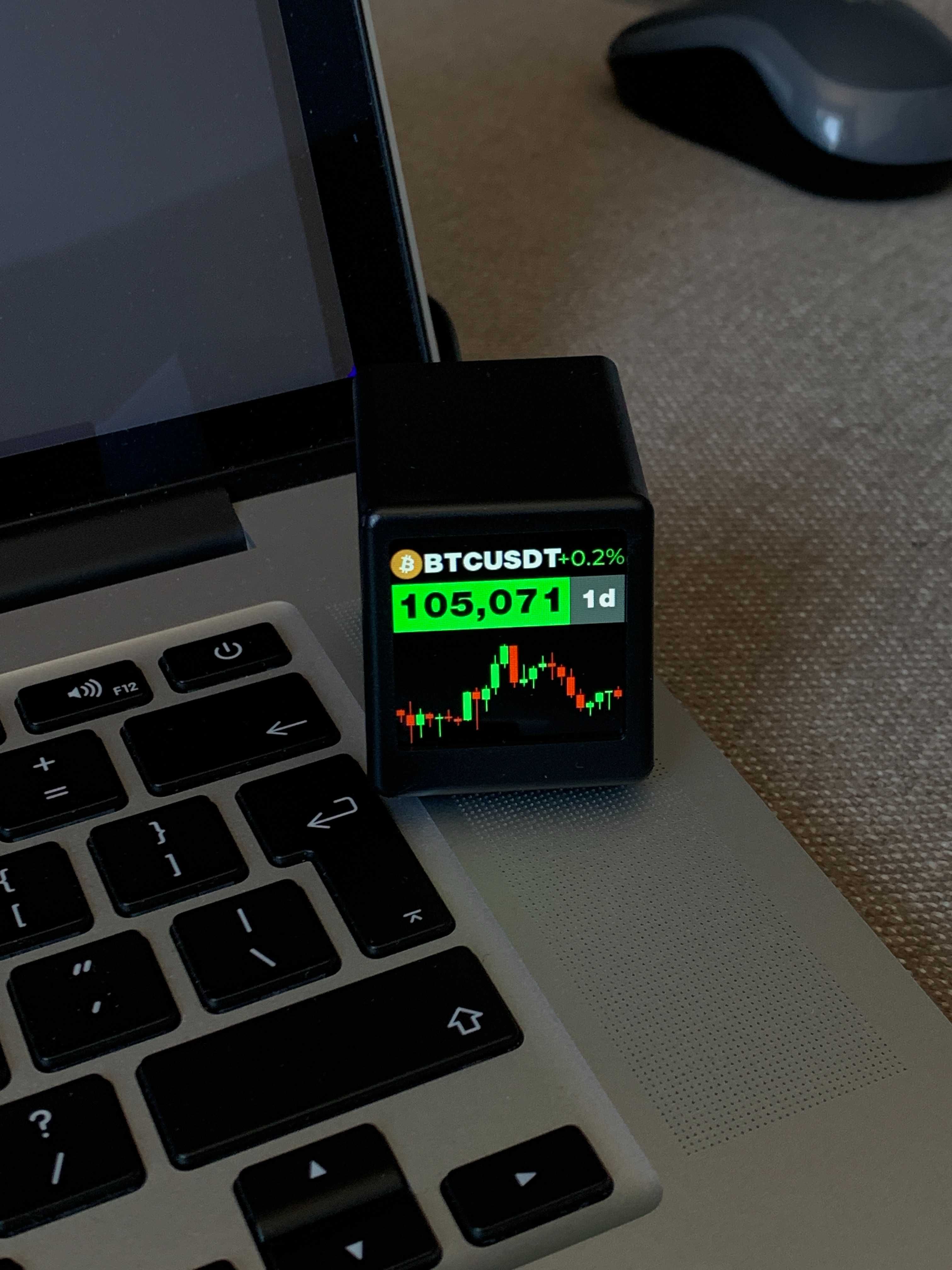 Crypto ticker WiFi часовник, прогноза на времето BitCoin цени на акции