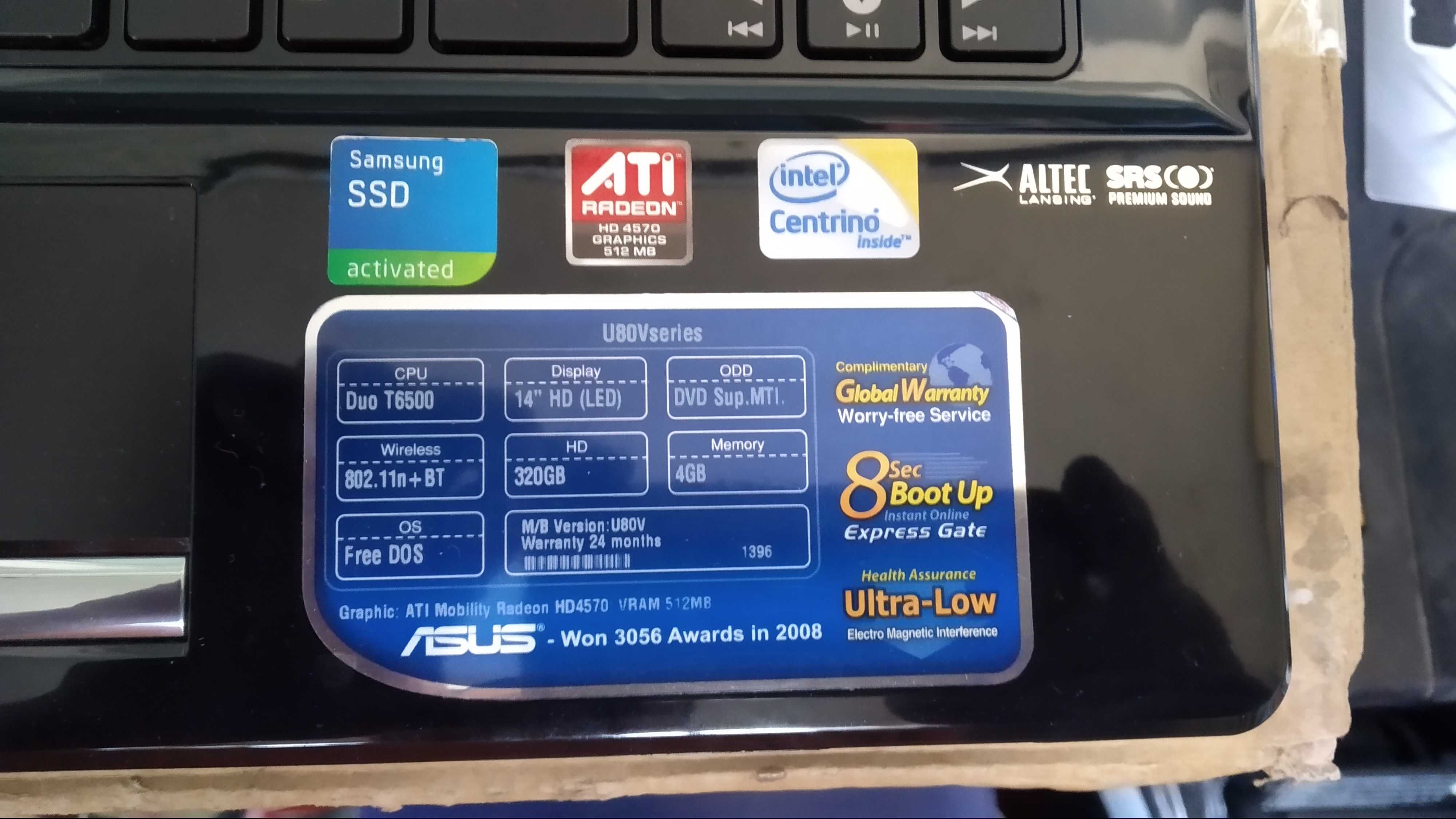 Лаптоп ASUS U80V
