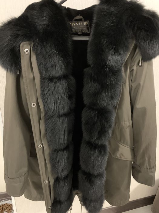 Парка с натуральным мехом песец