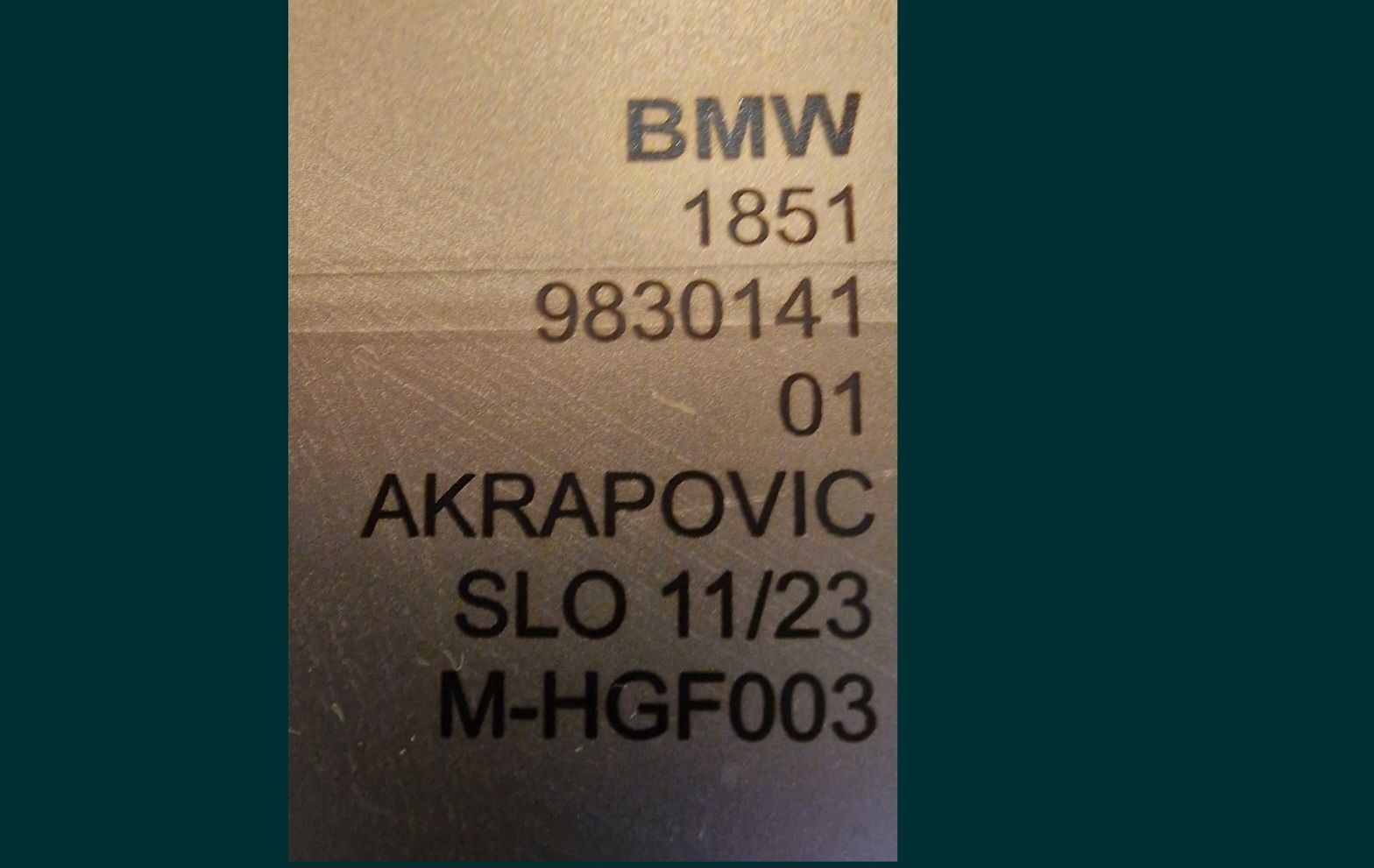 BMW S1000RR AKRAPOVIC  Original NOU 550€