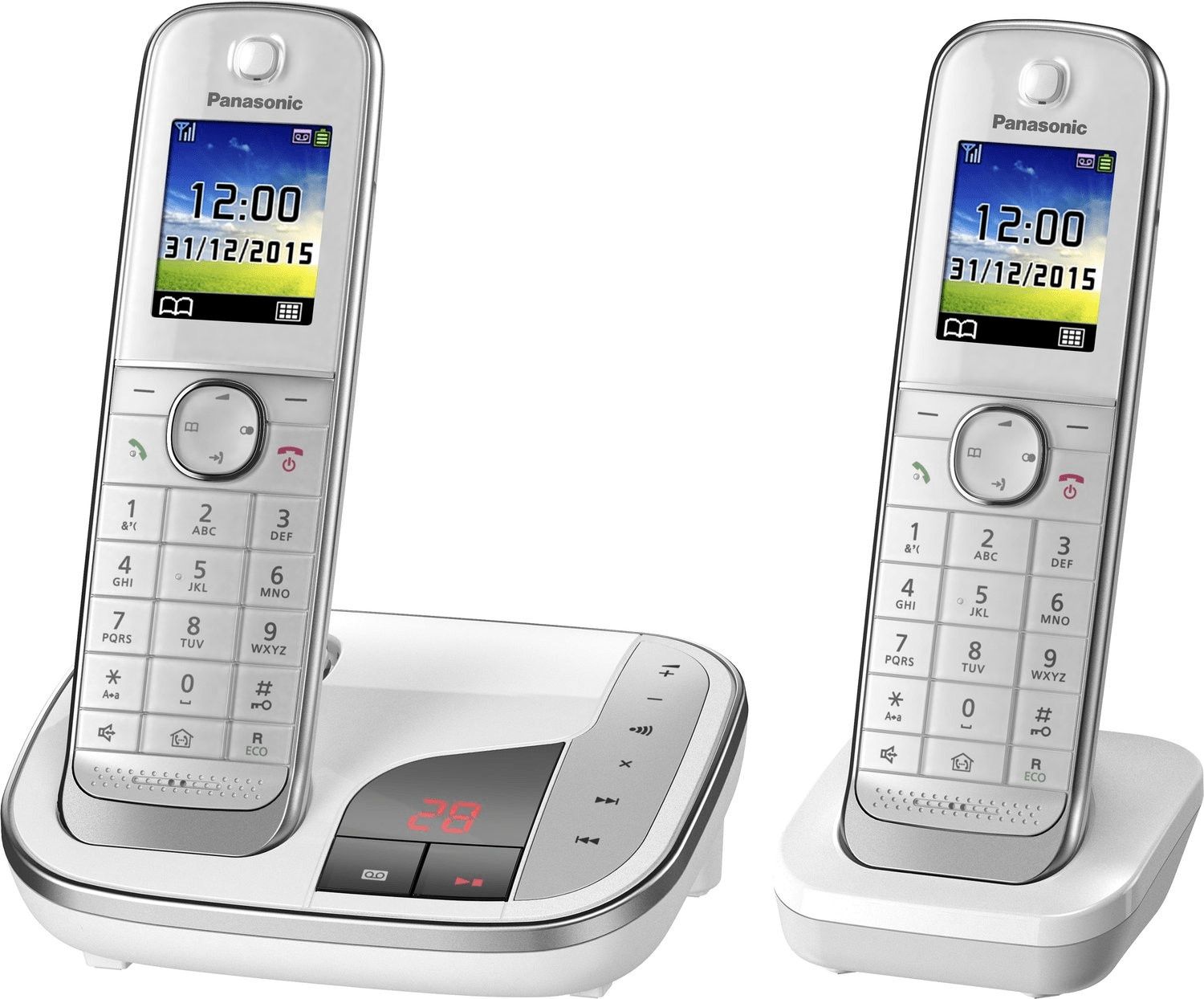 Радиотелефон Panasonic KX-TGJ322 с двумя трубками и цветными экранами