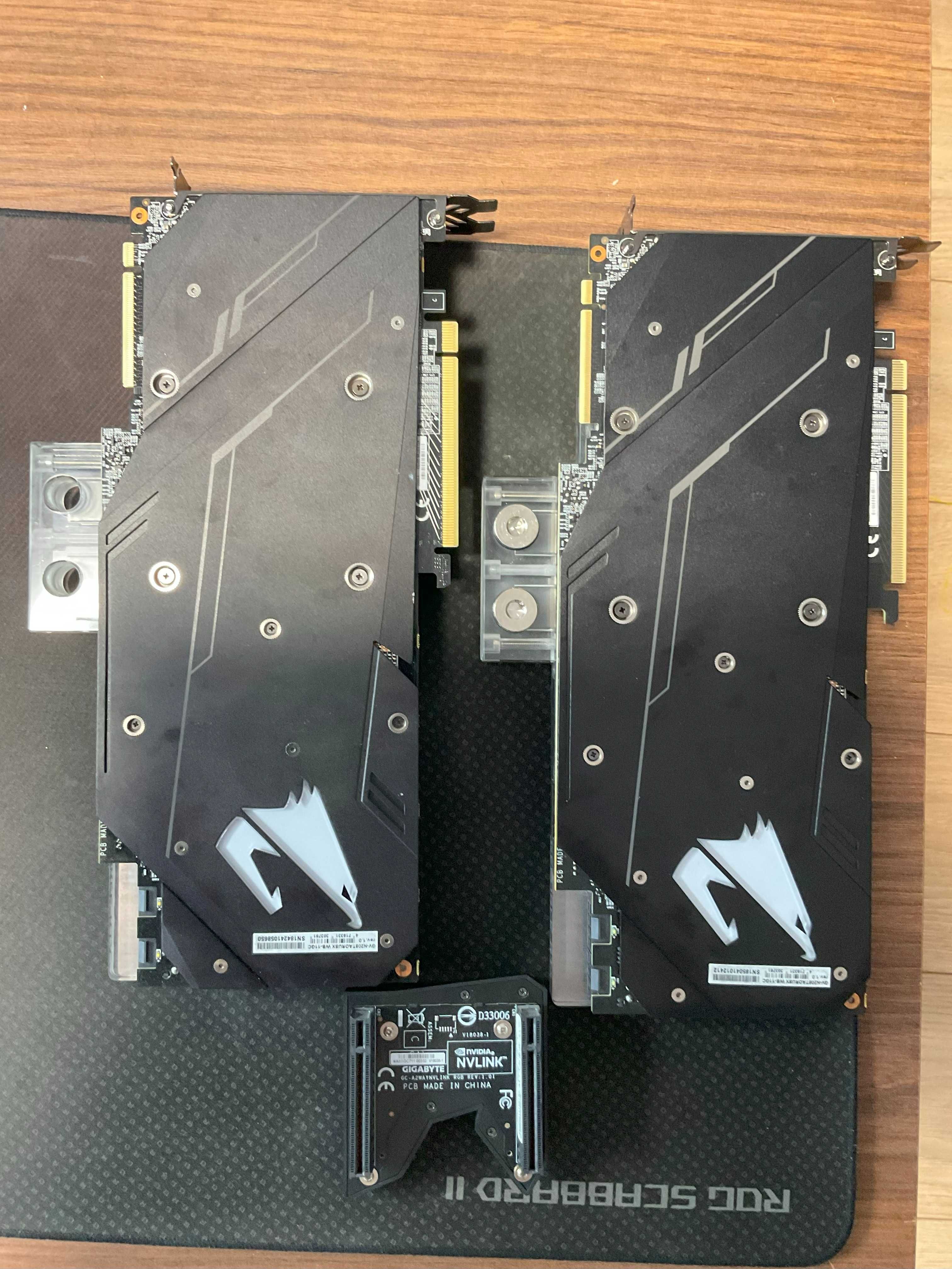 AORUS GeForce RTX™ 2080 Ti XTREME WATERFORCE WB 11G (Два броя)